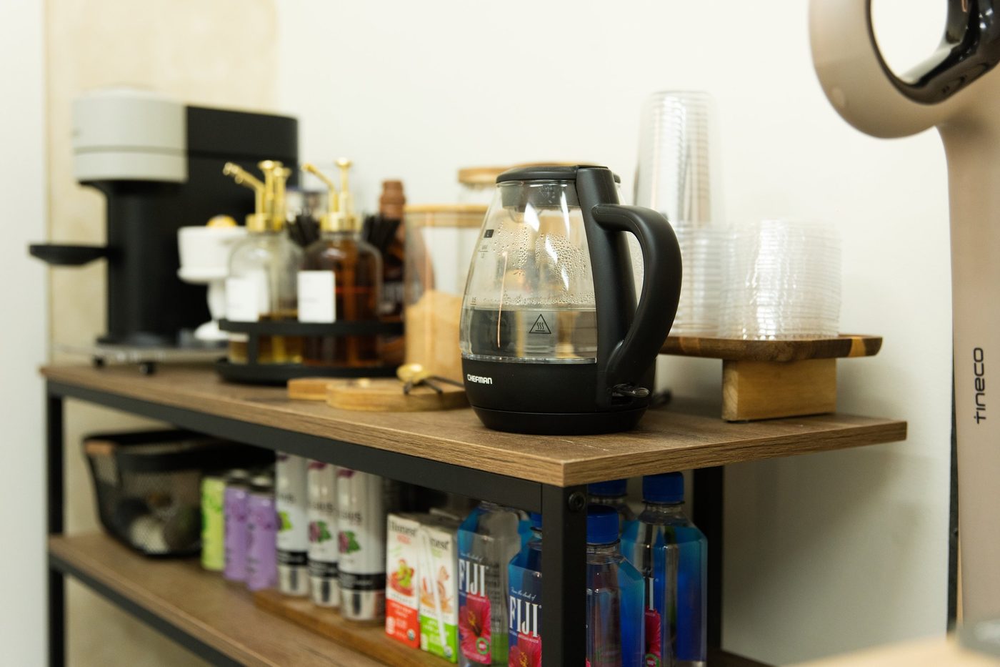 The coffee bar in the client lounge